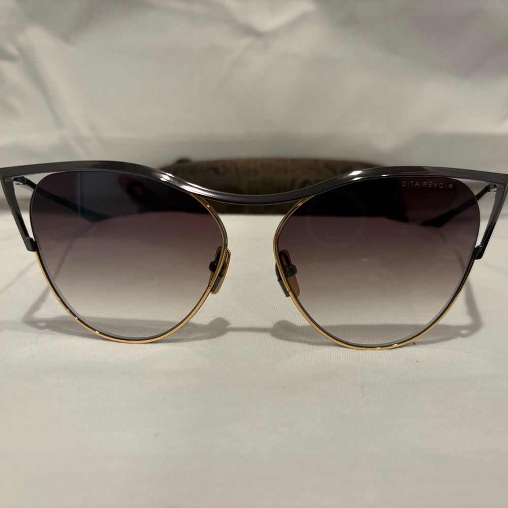 NEW! DITA REVOIR DTS509-03-BLK-GLD BLACK/YELLOW GOLD W/ GREY GRADIENT LENS